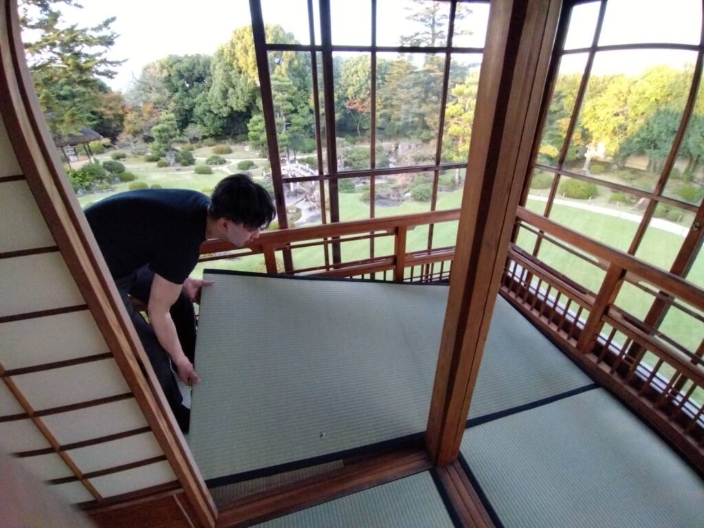 旧伊藤伝右衛門邸 畳 障子 修繕
