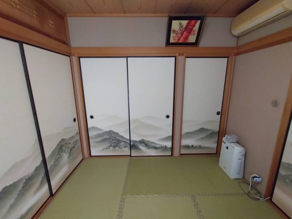 飯塚 筑豊 山水画 ふすま