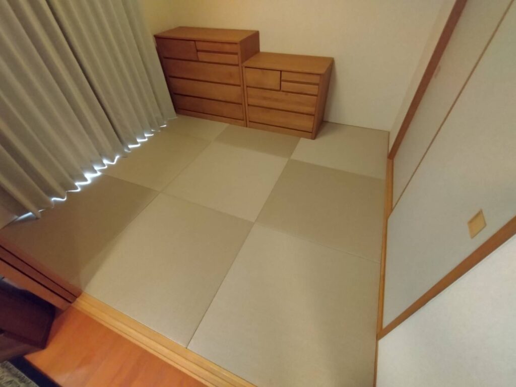 飯塚市新飯塚 マンション 縁無畳 市松敷き